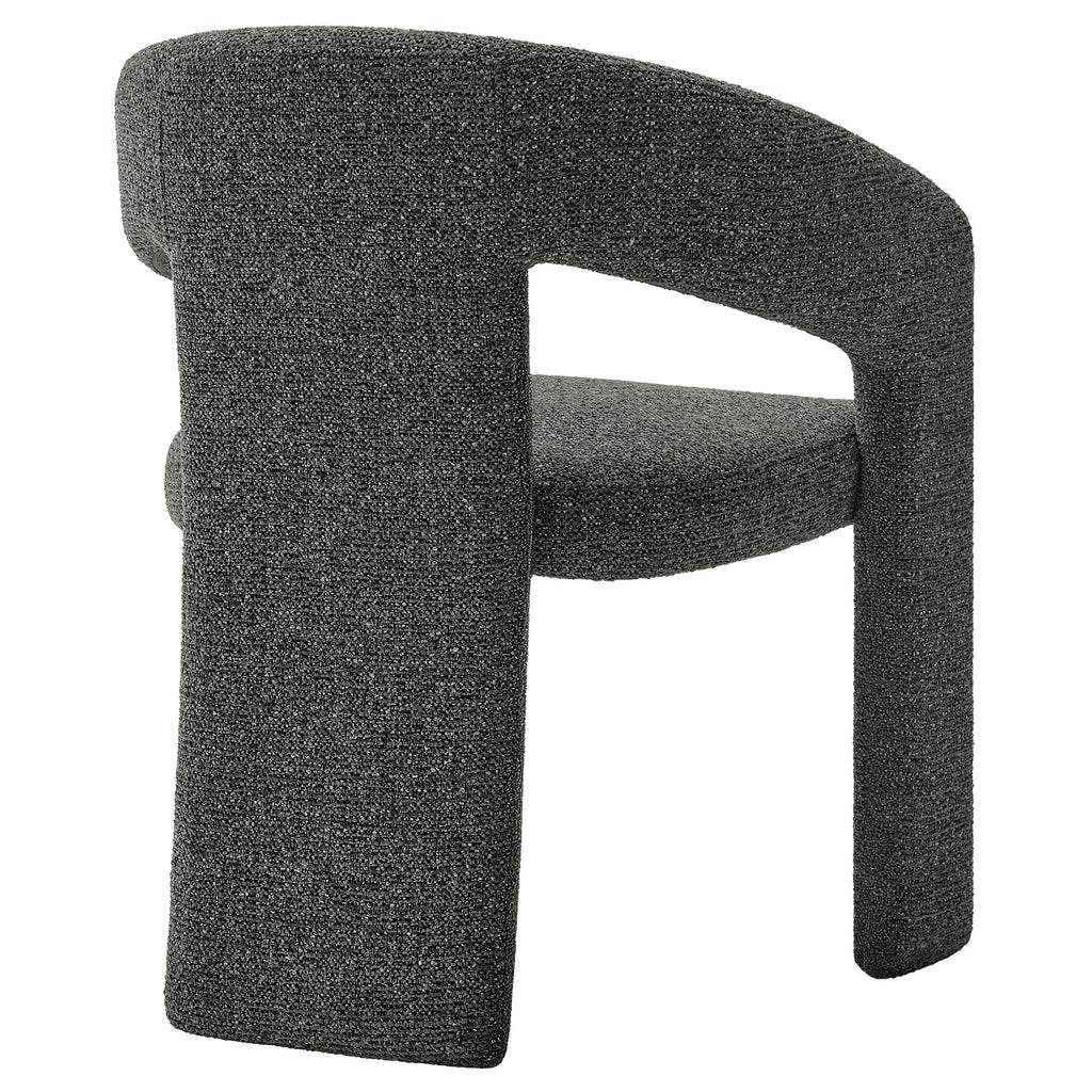 Oslo Barrel Fabric Upholstered Dining Accent Chair - Anthracite