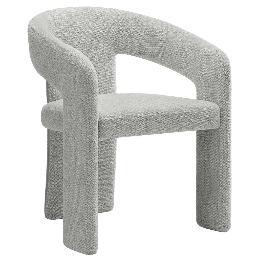 Oslo Barrel Fabric Upholstered Dining Accent Chair - Dove Gray