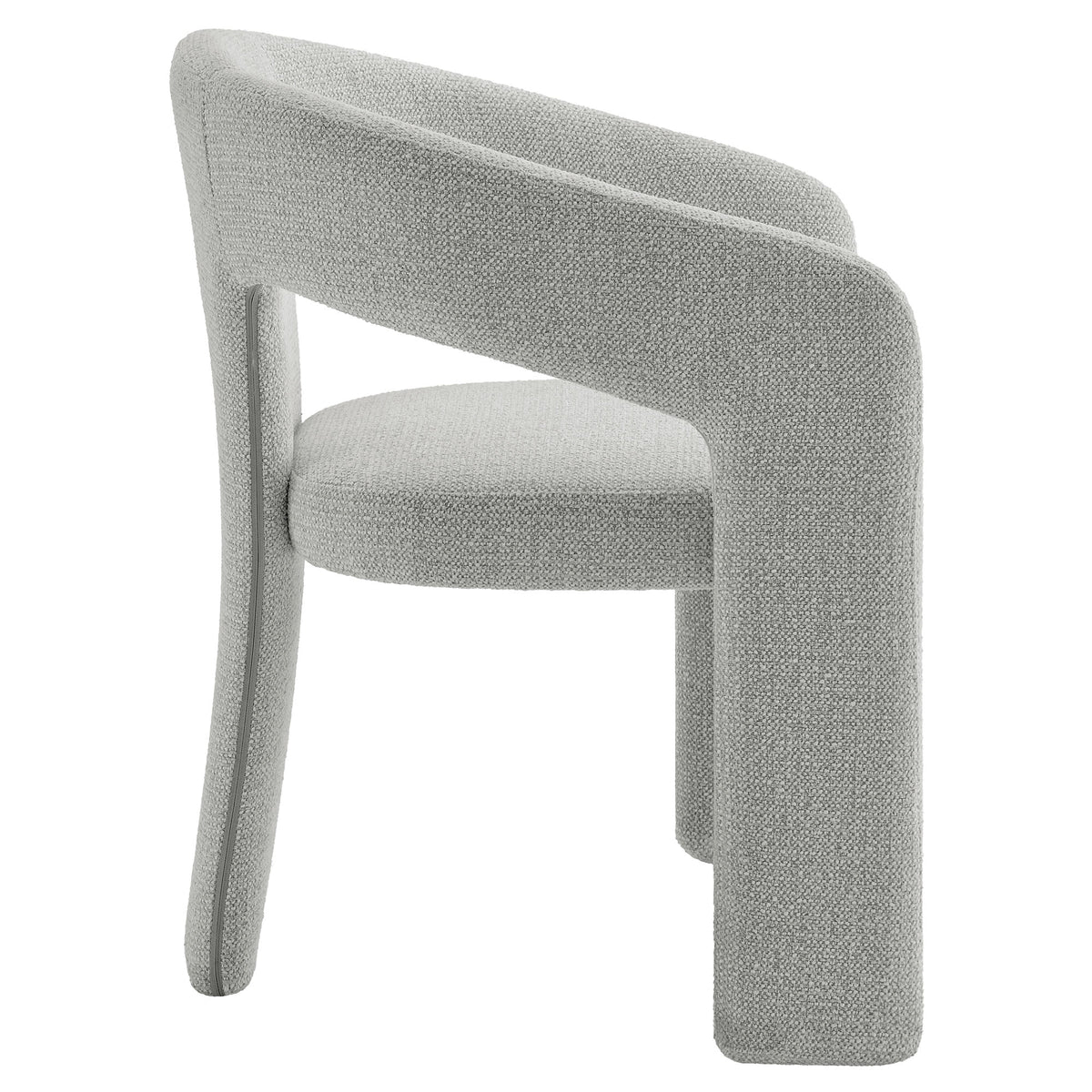 Oslo Barrel Fabric Upholstered Dining Accent Chair - Dove Gray