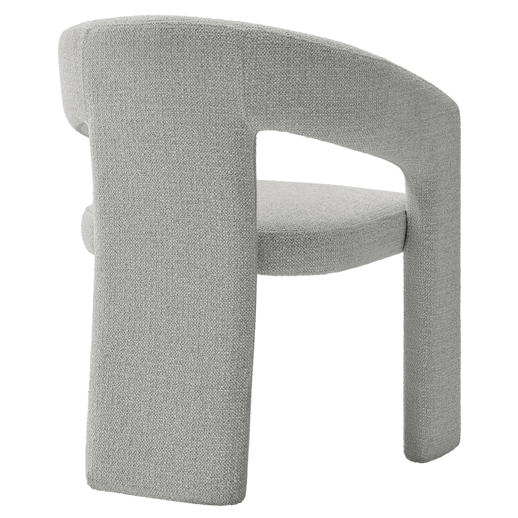 Oslo Barrel Fabric Upholstered Dining Accent Chair - Dove Gray