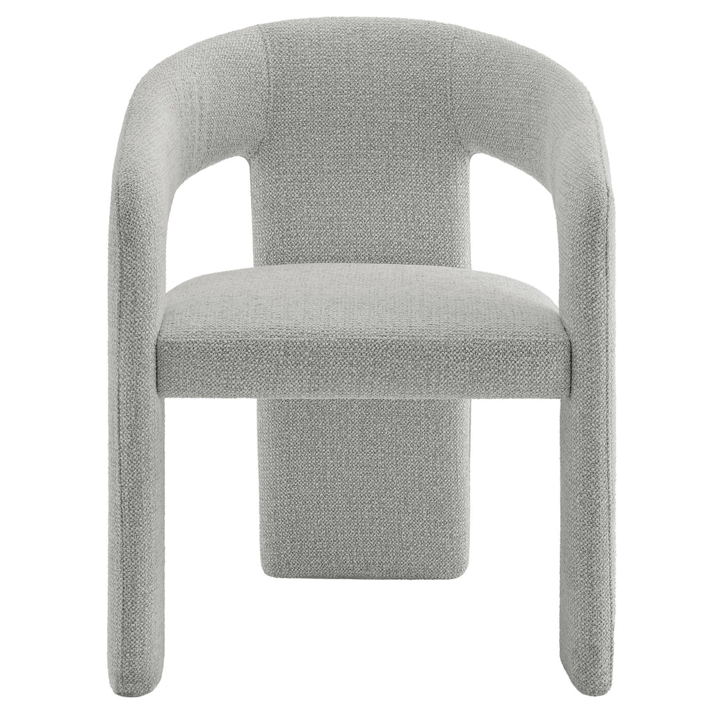 Oslo Barrel Fabric Upholstered Dining Accent Chair - Dove Gray
