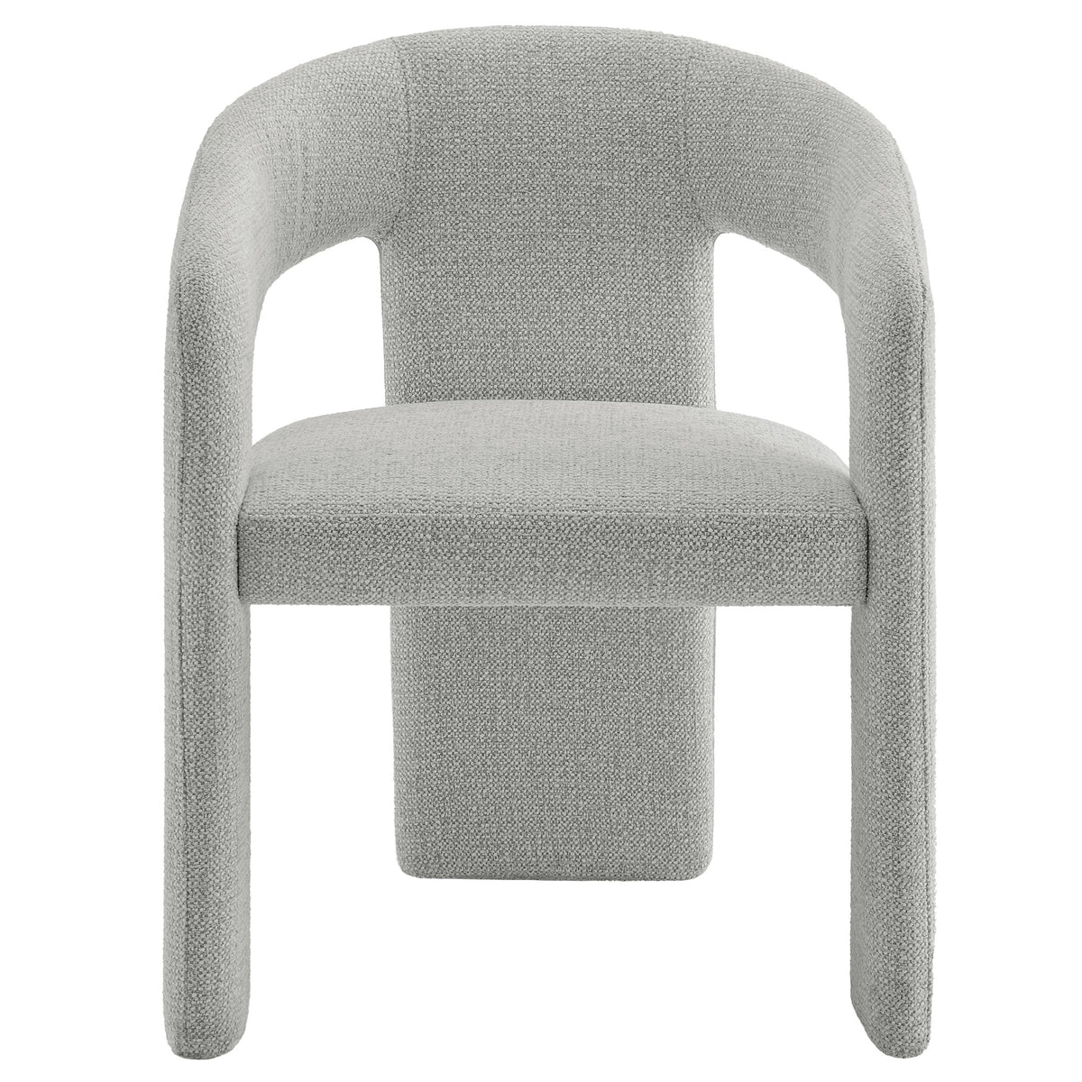 Oslo Barrel Fabric Upholstered Dining Accent Chair - Dove Gray