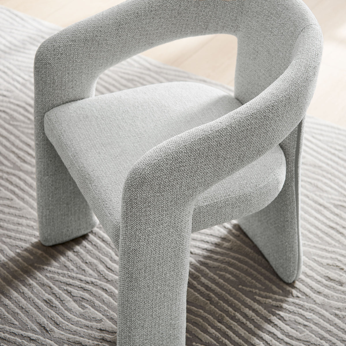 Oslo Barrel Fabric Upholstered Dining Accent Chair - Dove Gray