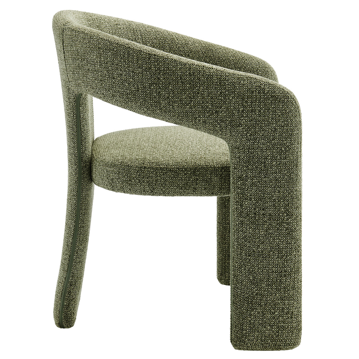 Oslo Barrel Fabric Upholstered Dining Accent Chair - Leaf