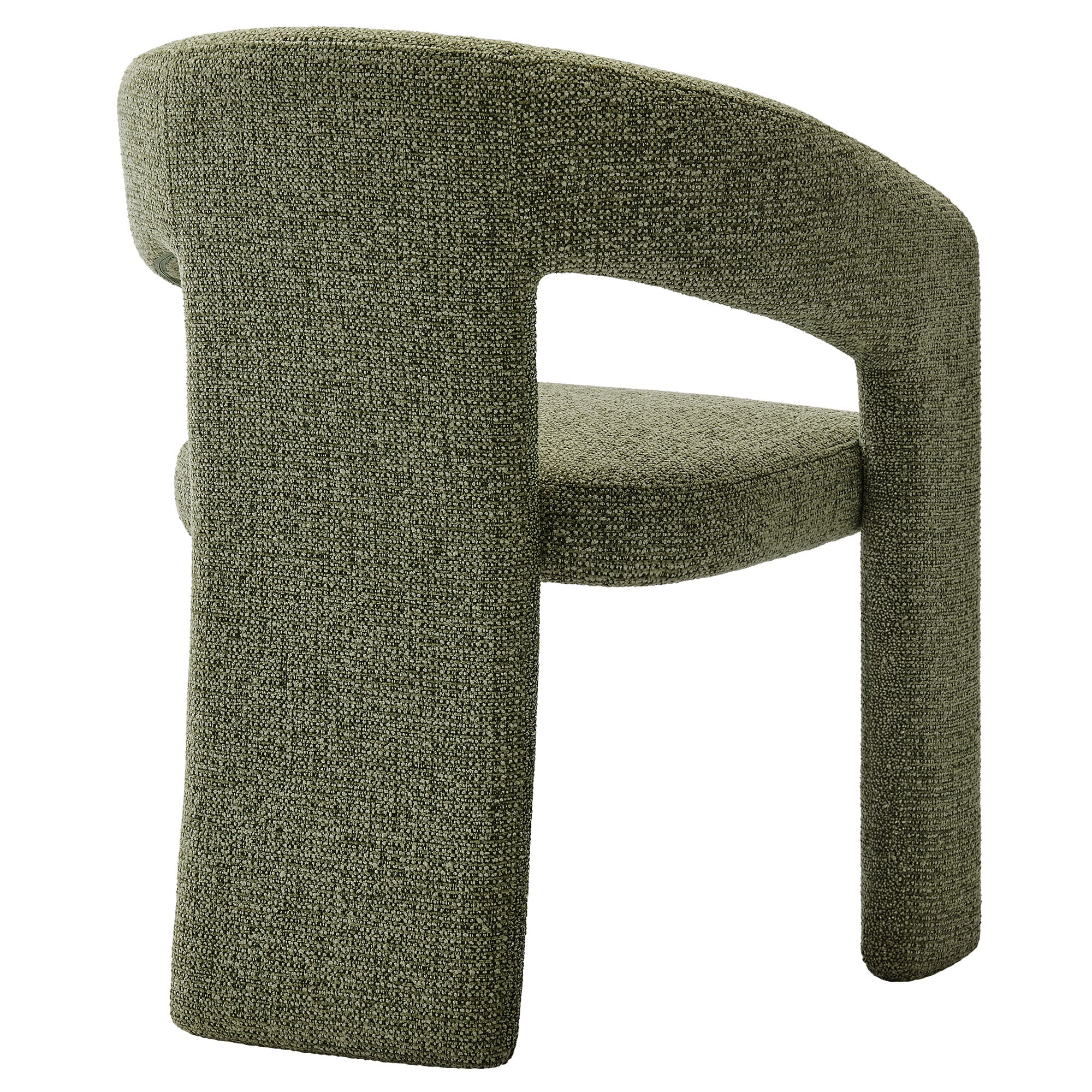 Oslo Barrel Fabric Upholstered Dining Accent Chair - Leaf