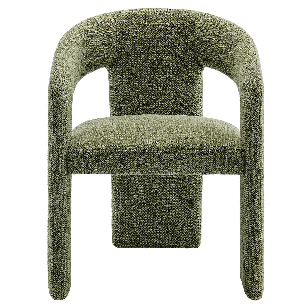 Oslo Barrel Fabric Upholstered Dining Accent Chair - Leaf