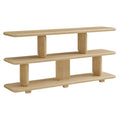 Lyle Sculptural 2-Tier Bookshelf - Natural