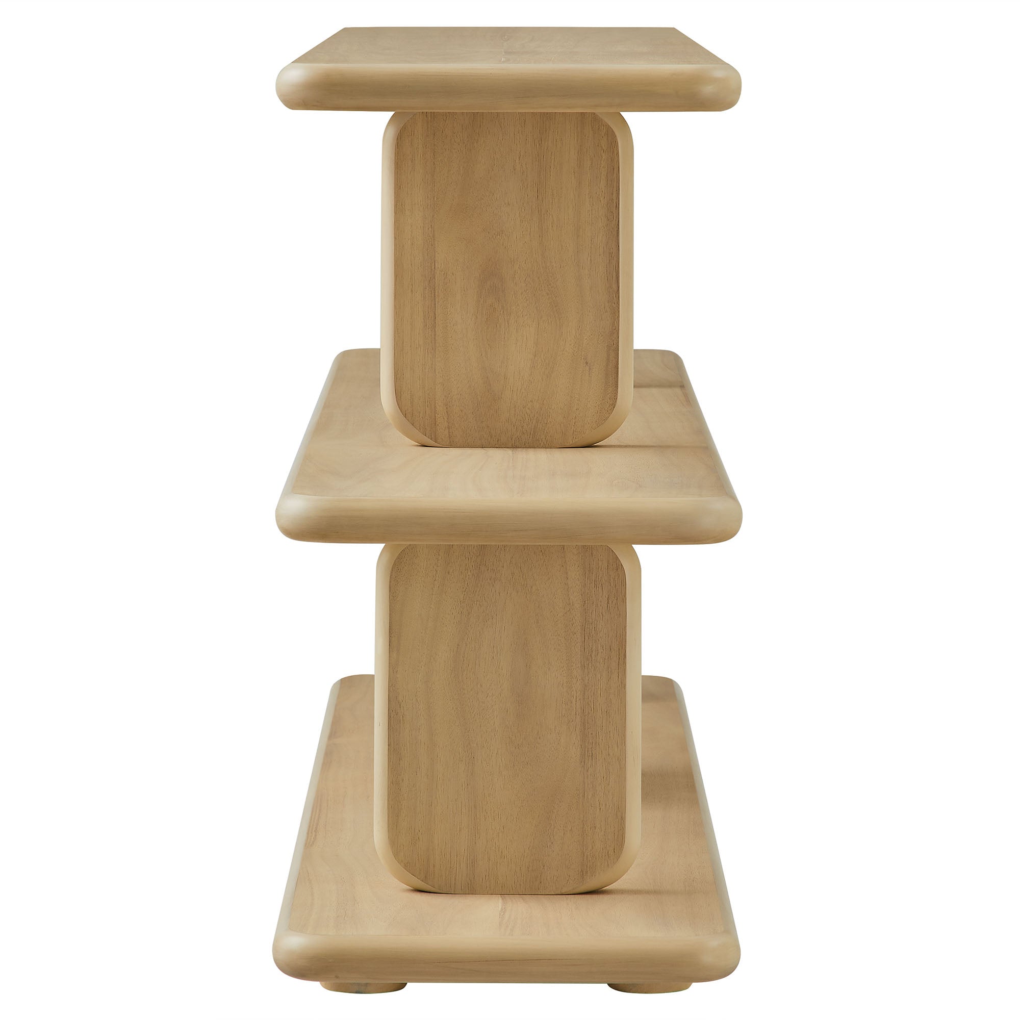 Lyle Sculptural 2-Tier Bookshelf - Natural