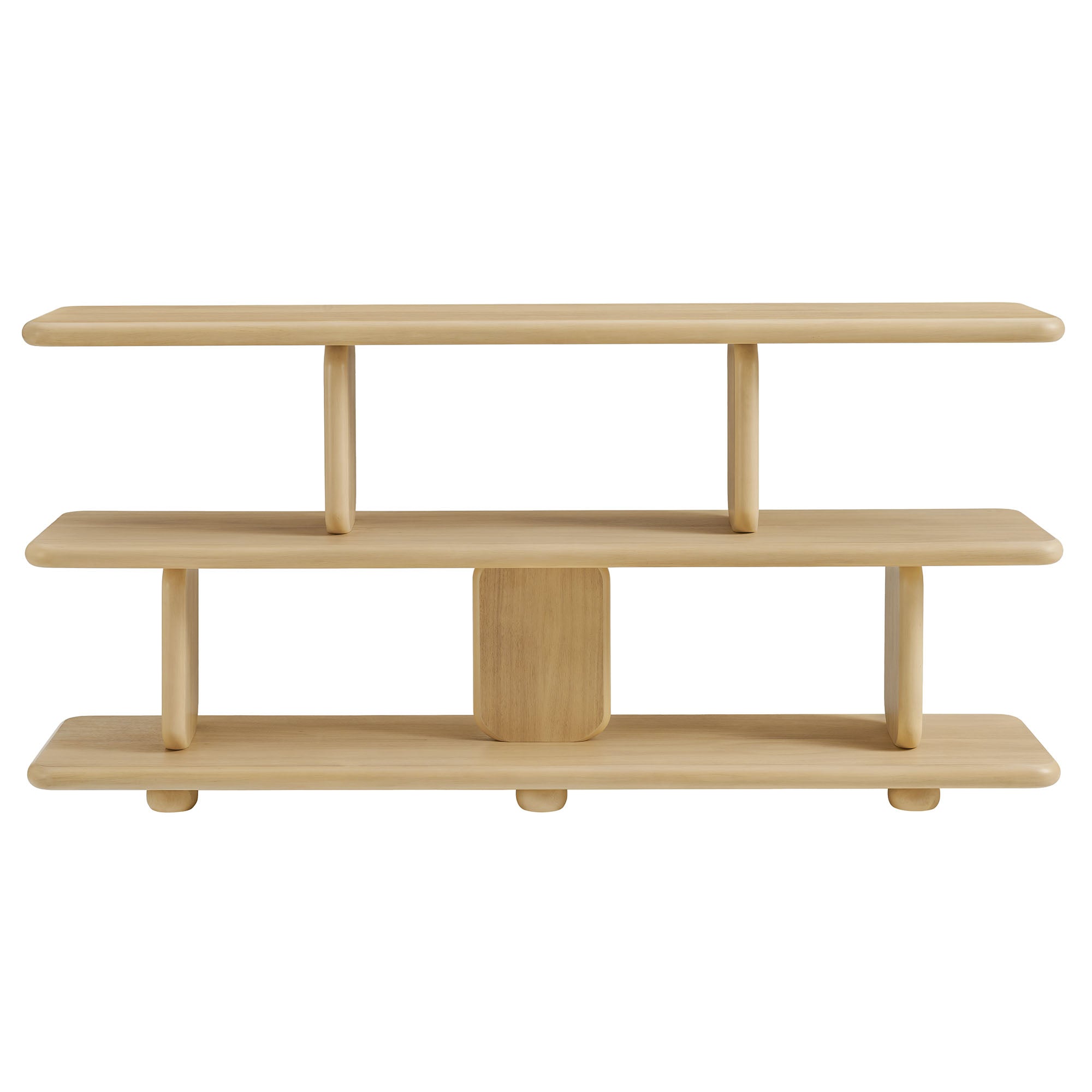 Lyle Sculptural 2-Tier Bookshelf - Natural