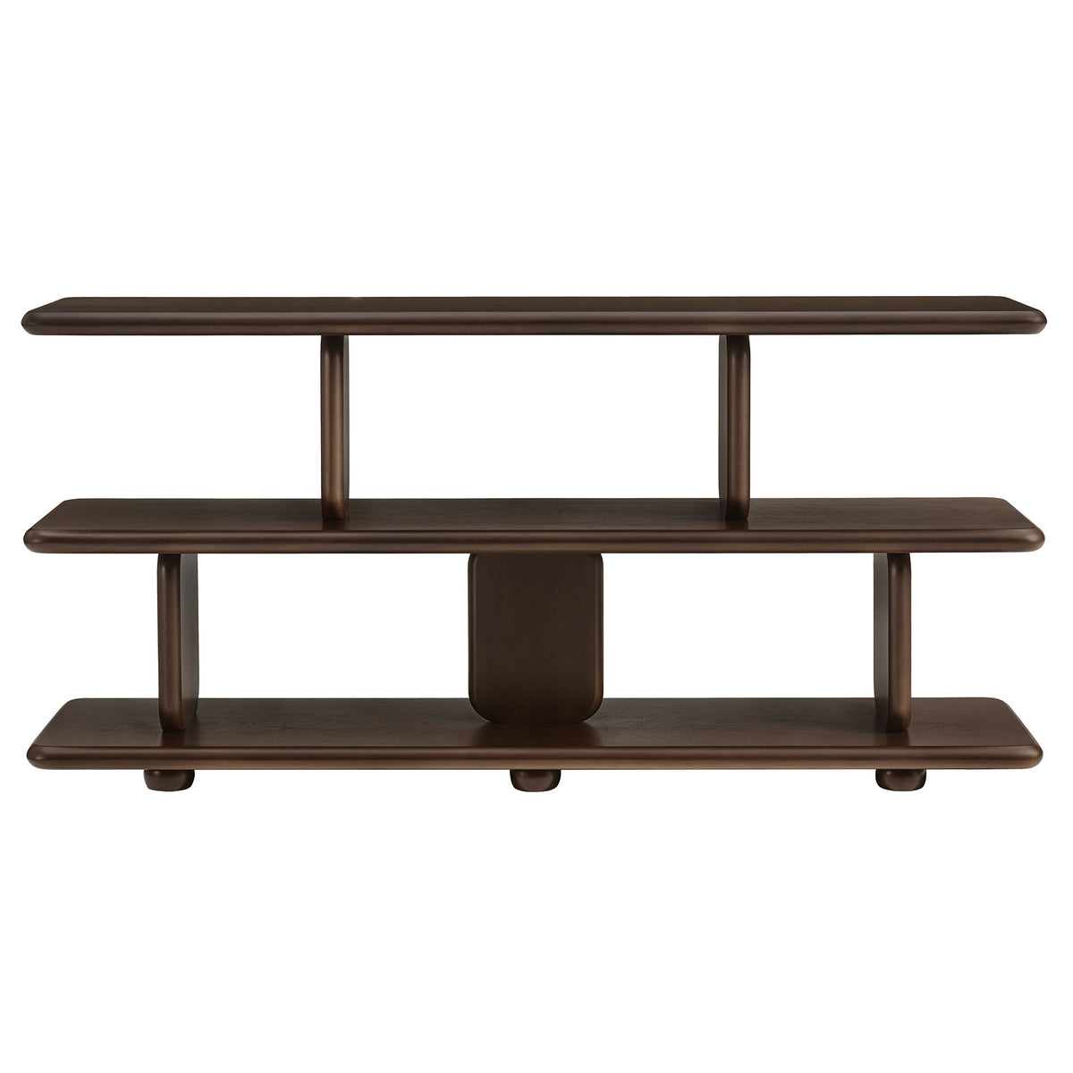 Lyle Sculptural 2-Tier Bookshelf - Walnut