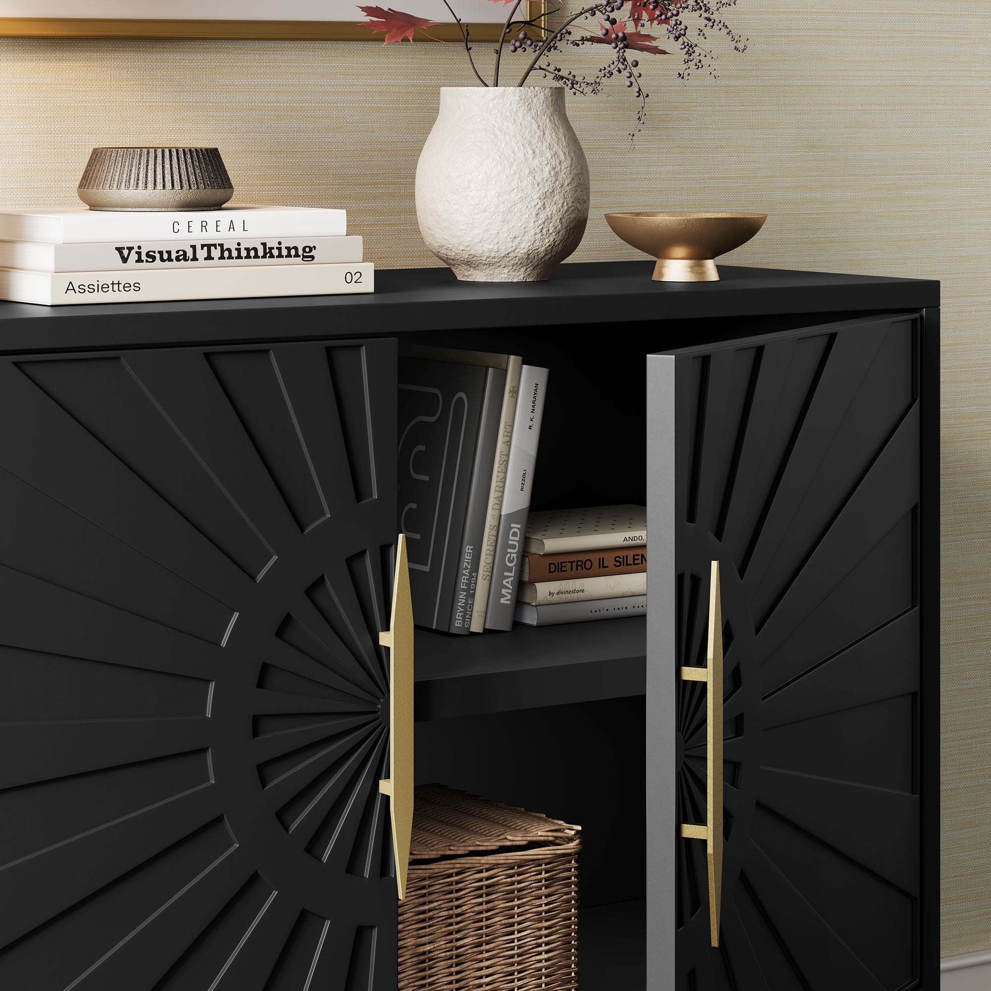 Awaken 47" Accent Cabinet - Black
