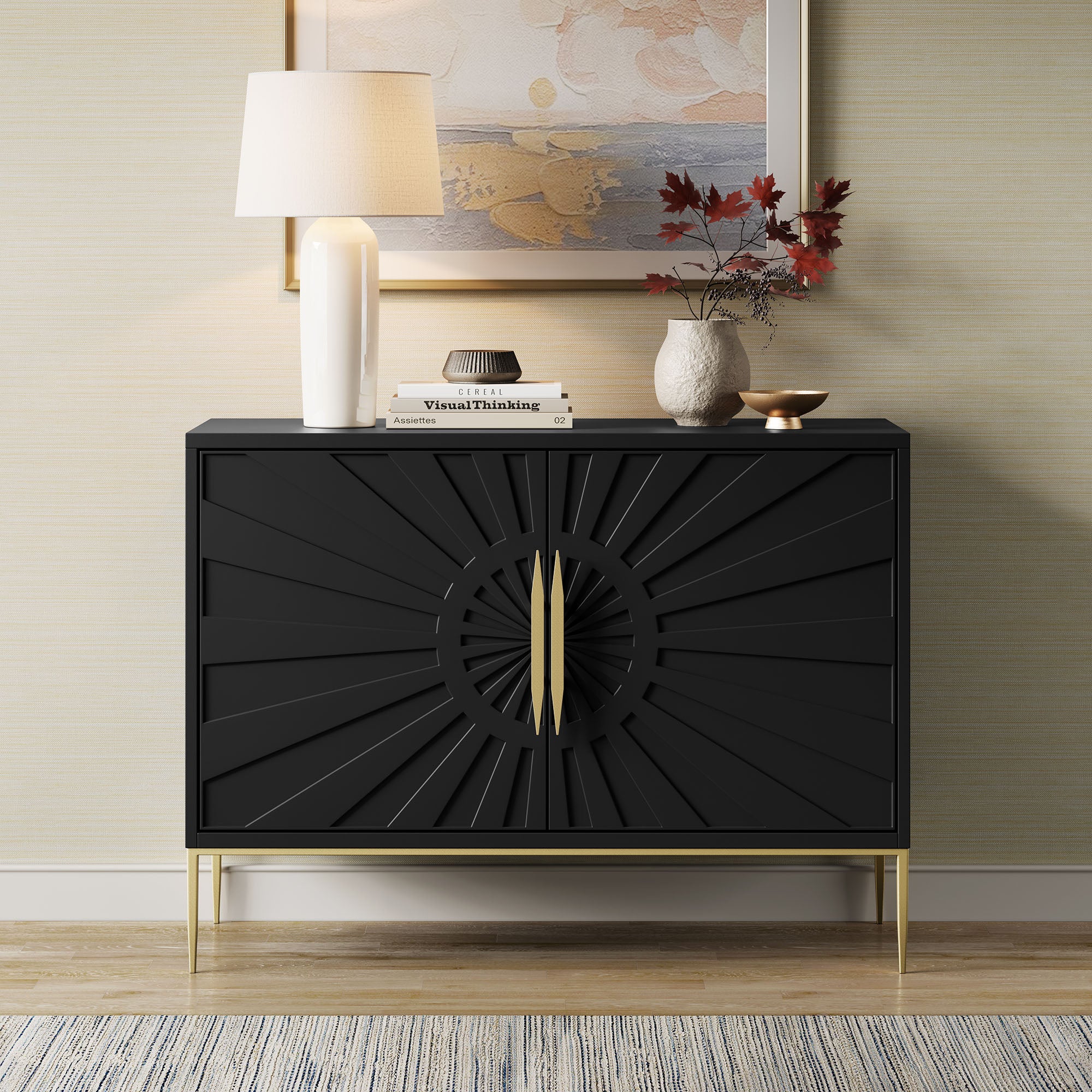 Awaken 47" Accent Cabinet - Black