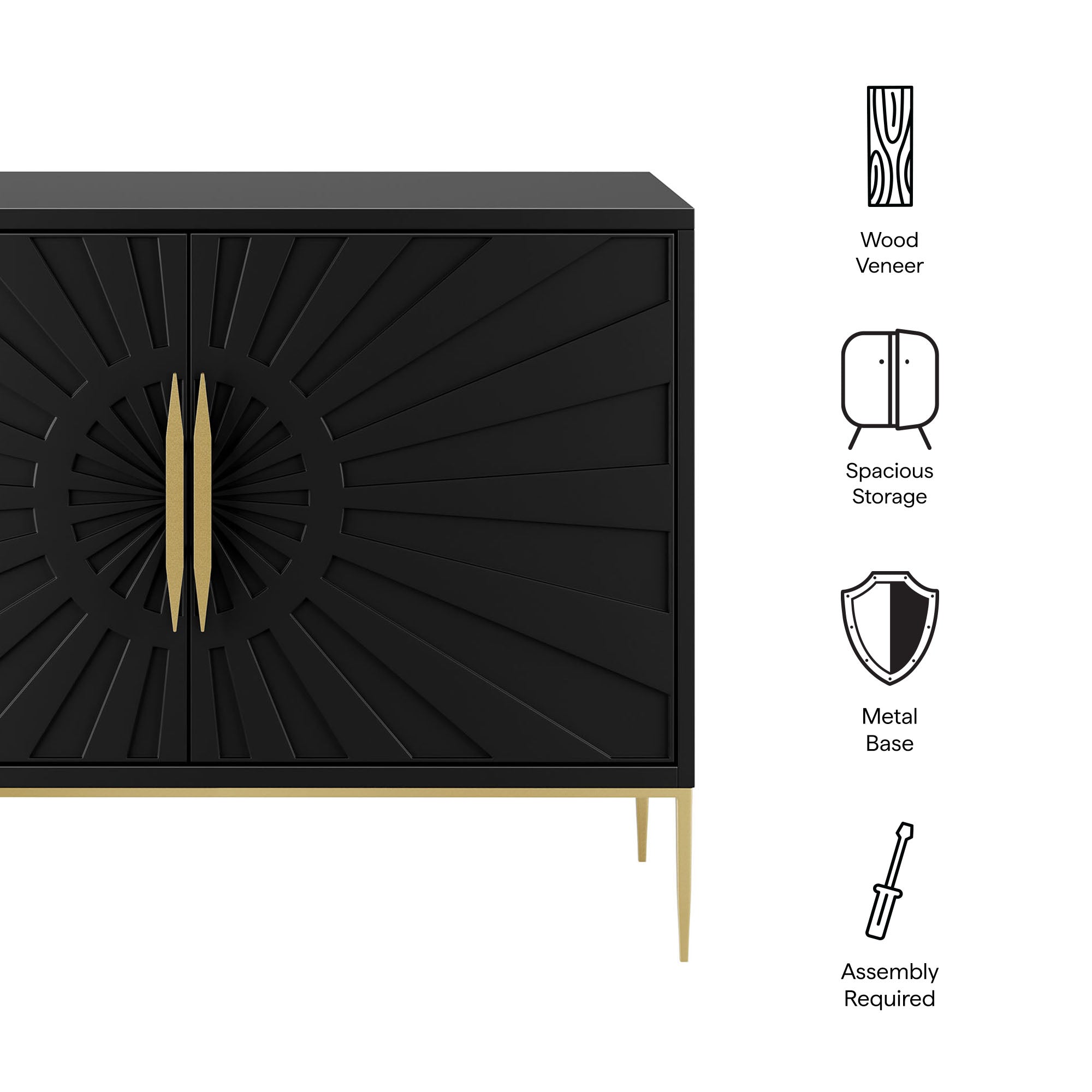 Awaken 47" Accent Cabinet - Black