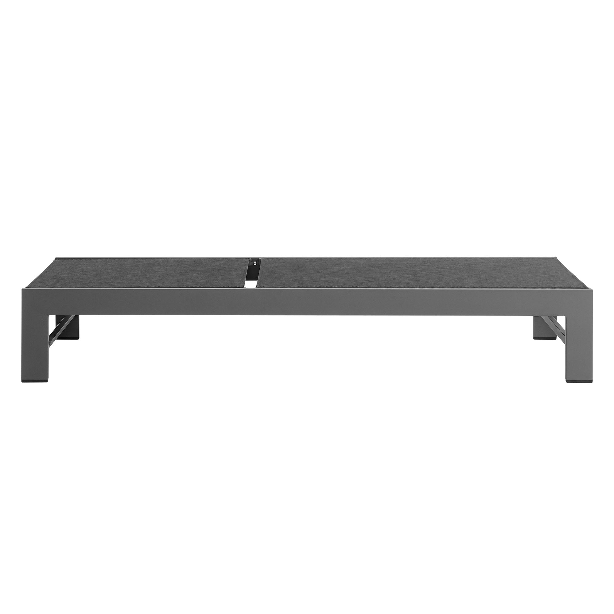 Tahoe Outdoor Patio Mesh and Aluminum Chaise Lounge - Gray