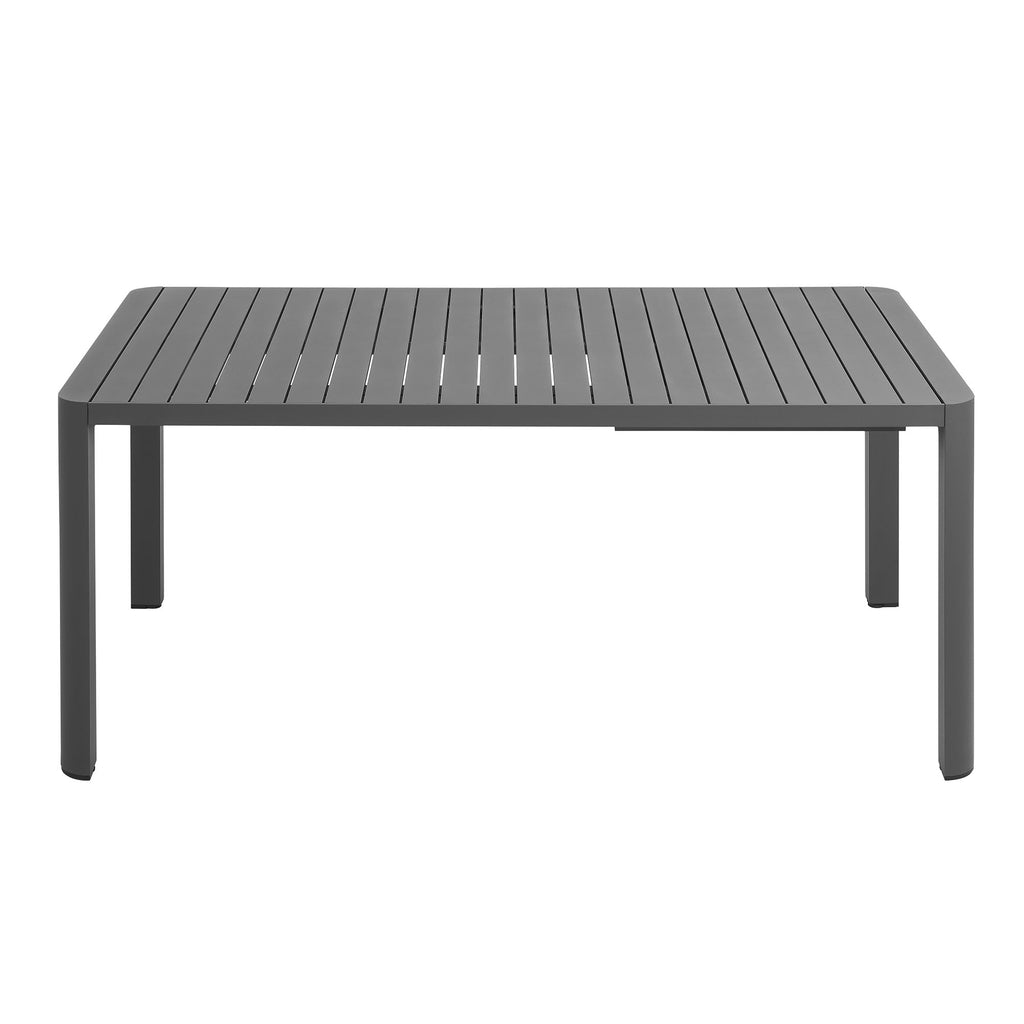 Tahoe Outdoor Patio Aluminum Extendable Dining Table - Gray