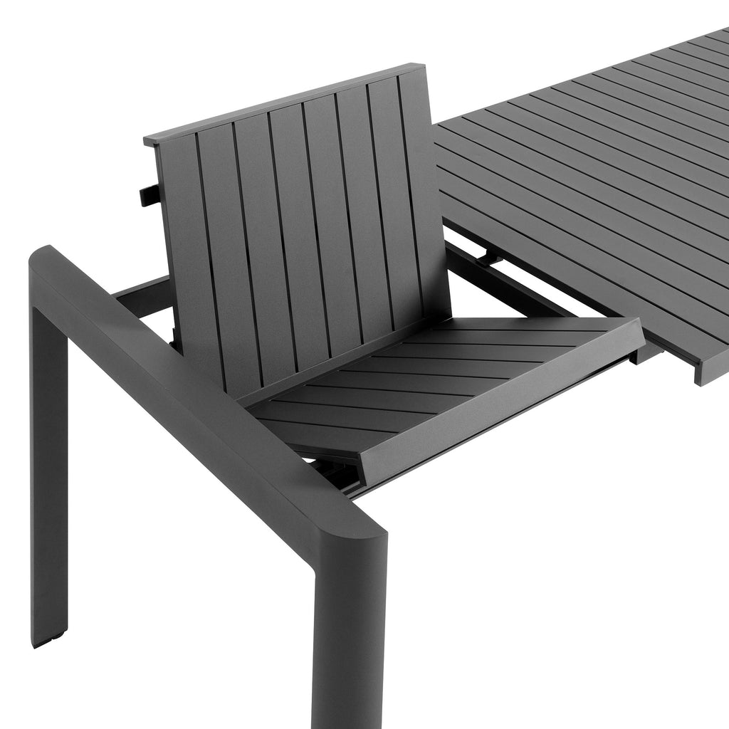 Tahoe Outdoor Patio Aluminum Extendable Dining Table - Gray