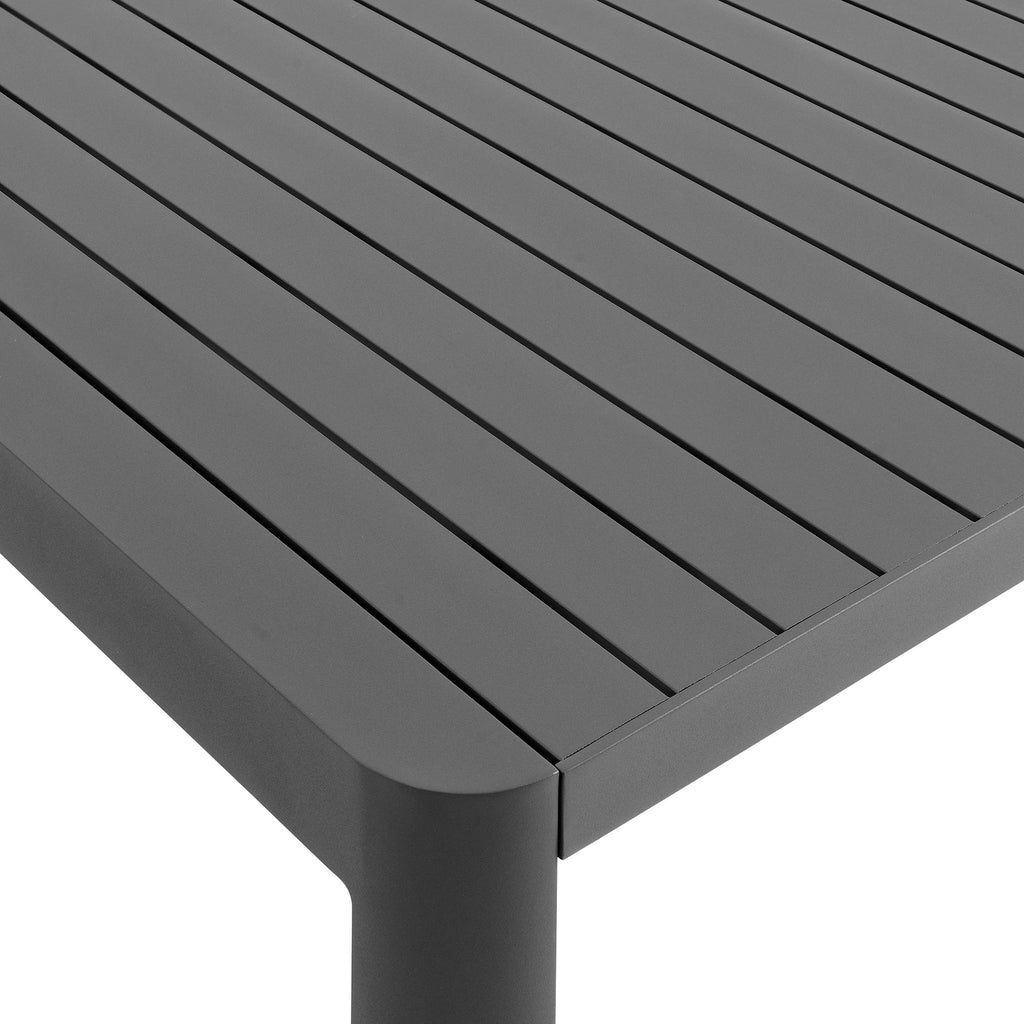 Tahoe Outdoor Patio Aluminum Extendable Dining Table - Gray