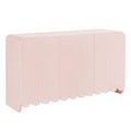 Dahlia Fluted and Scalloped Sideboard Storage Cabinet - Soft Pink