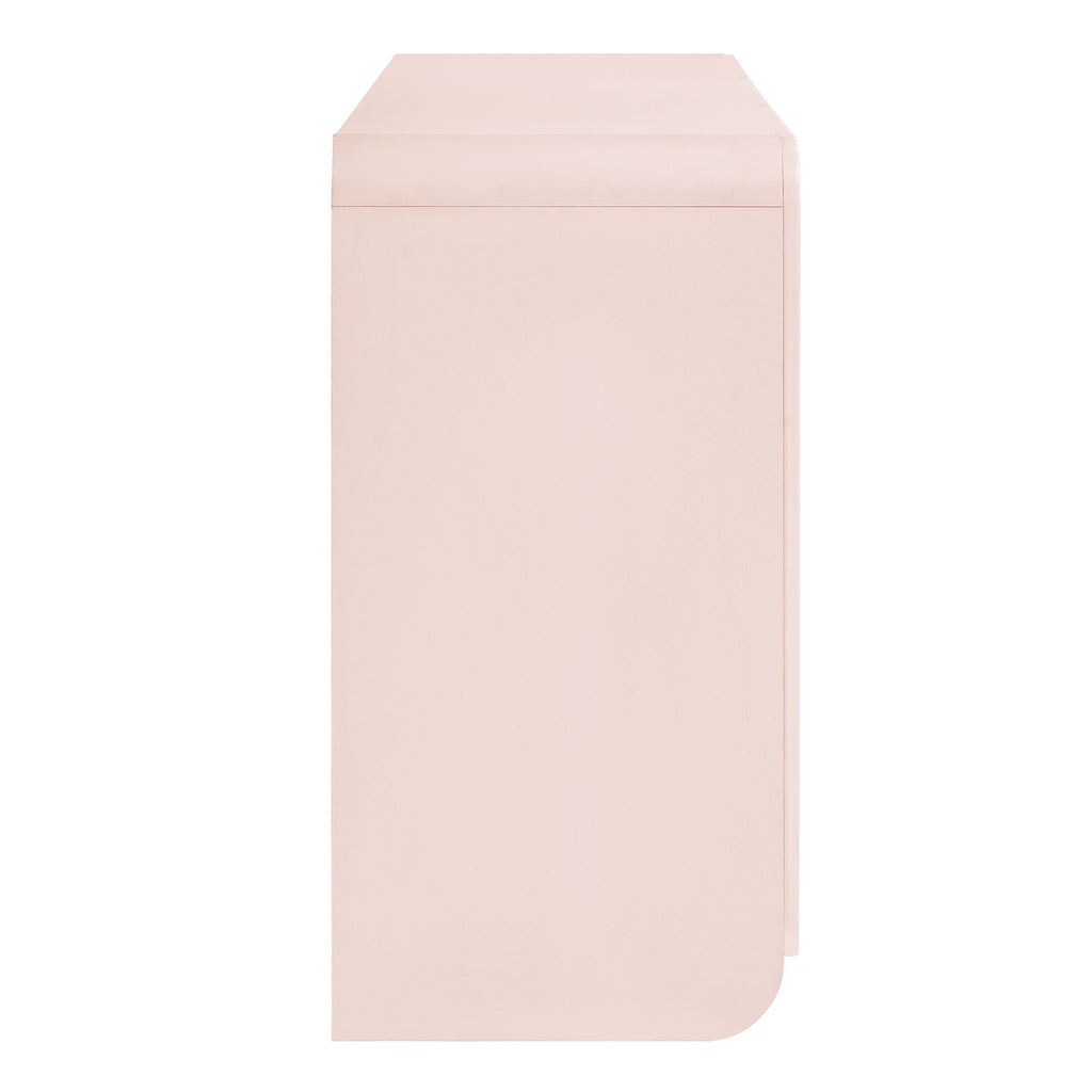 Dahlia Fluted and Scalloped Sideboard Storage Cabinet - Soft Pink