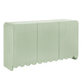 Dahlia Fluted and Scalloped Sideboard Storage Cabinet - Sage