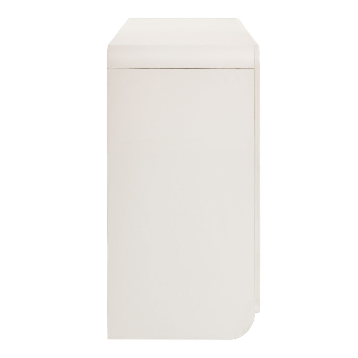 Dahlia Fluted and Scalloped Sideboard Storage Cabinet - White