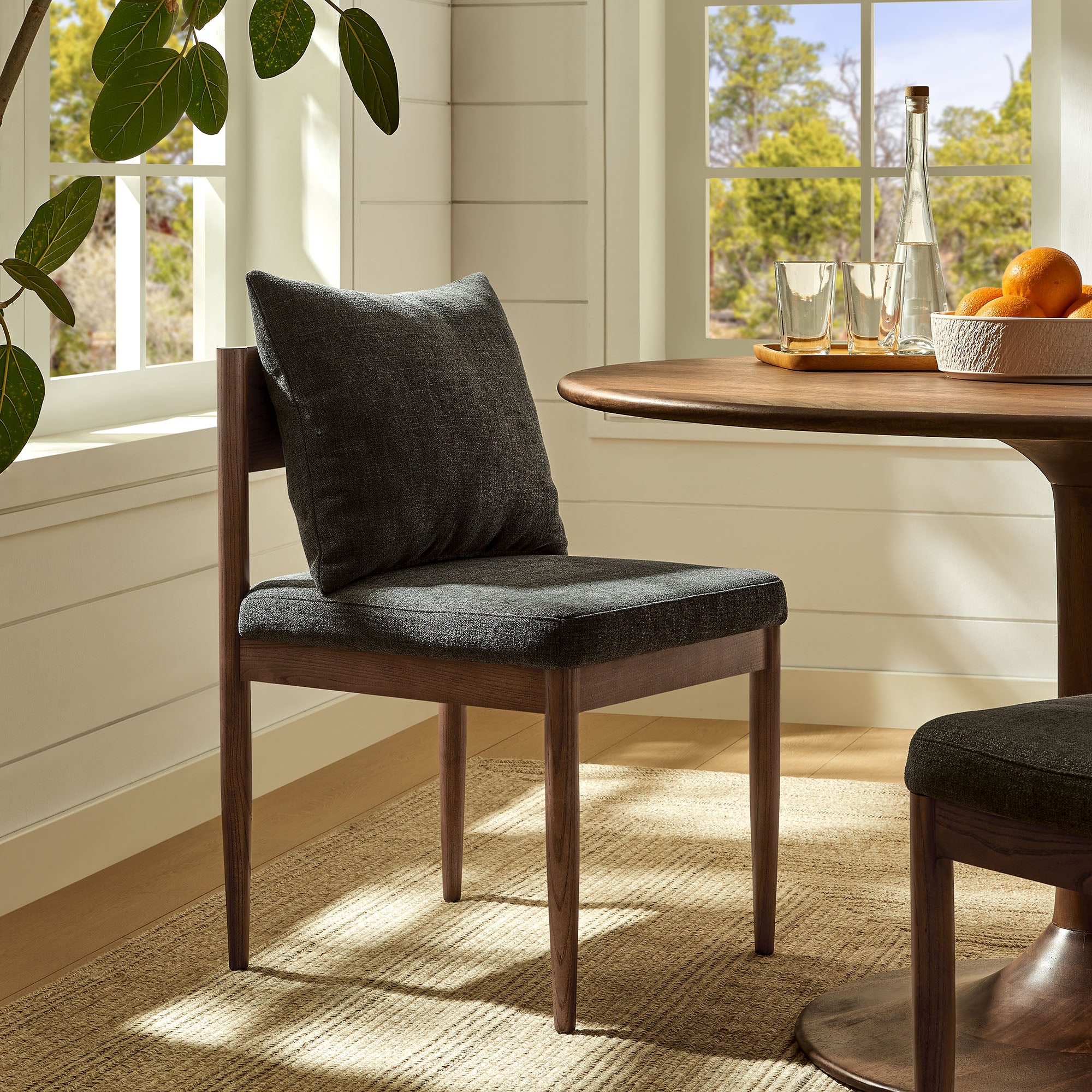 Remington Wood Dining Side Chair - Charcoal