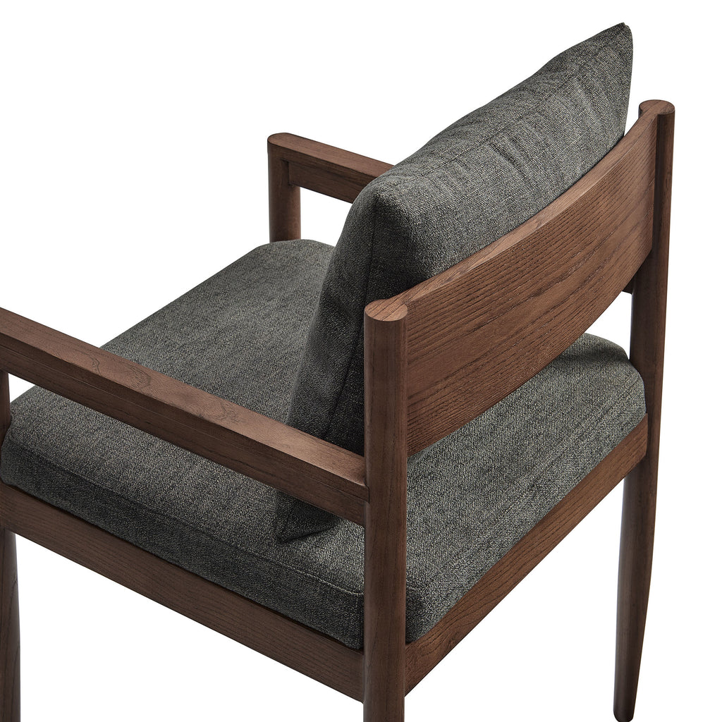 Remington Wood Dining Armchair - Charcoal