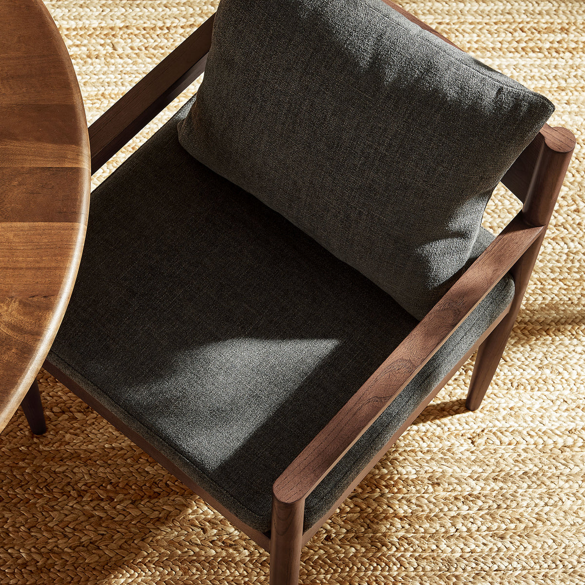 Remington Wood Dining Armchair - Charcoal