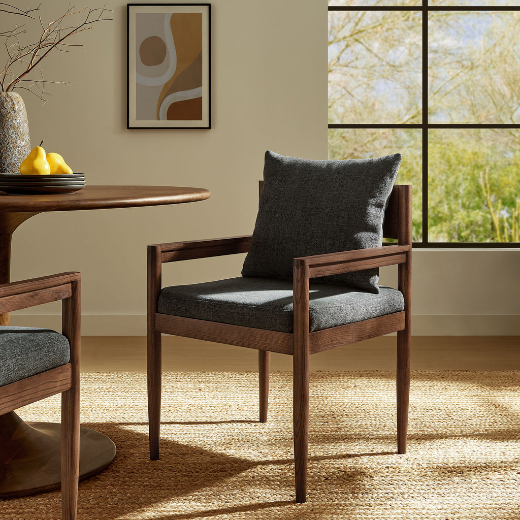 Remington Wood Dining Armchair - Charcoal