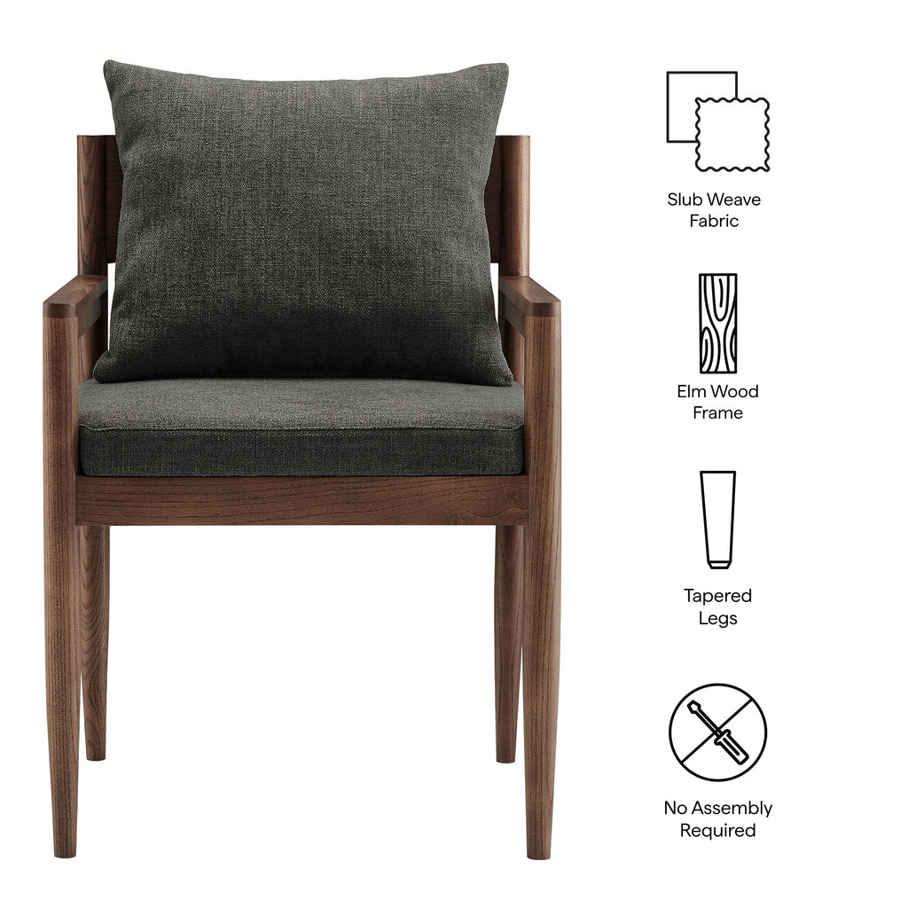 Remington Wood Dining Armchair - Charcoal