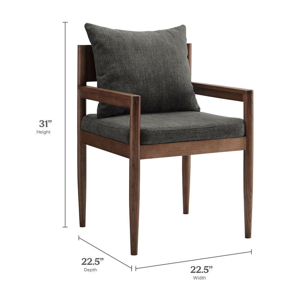 Remington Wood Dining Armchair - Charcoal
