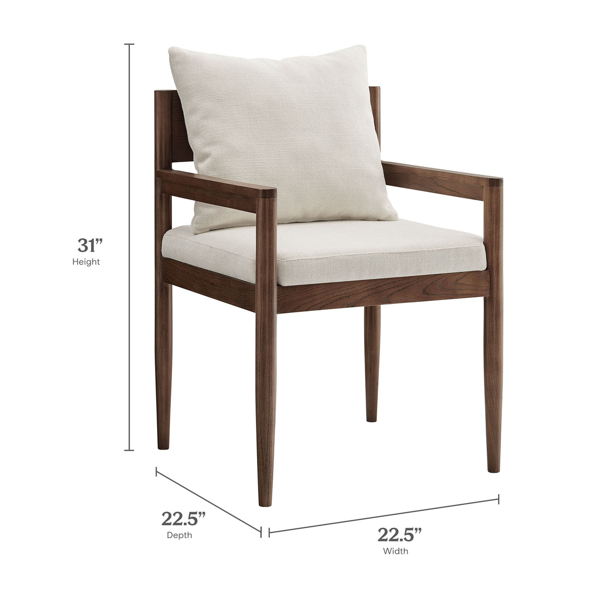 Remington Wood Dining Armchair - Salt