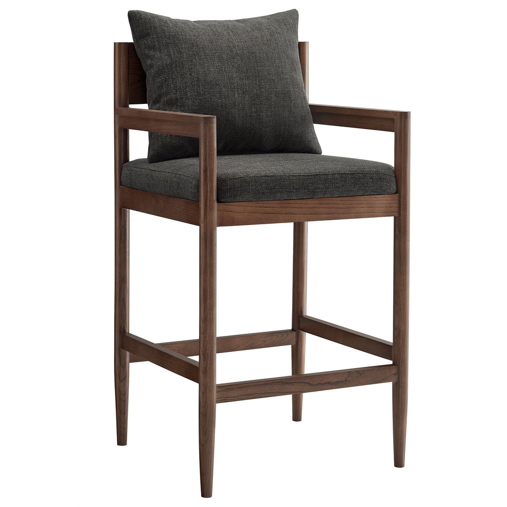 Remington Wood Bar Stool - Charcoal