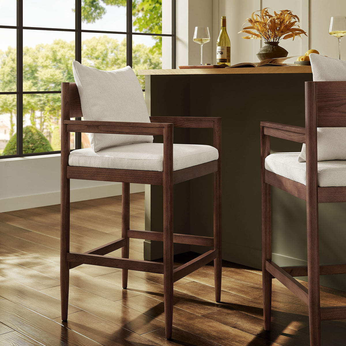 Remington Wood Bar Stool - Salt