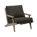 Saratoga Outdoor Patio Teak Wood Armchair - Weathered Gray Flint