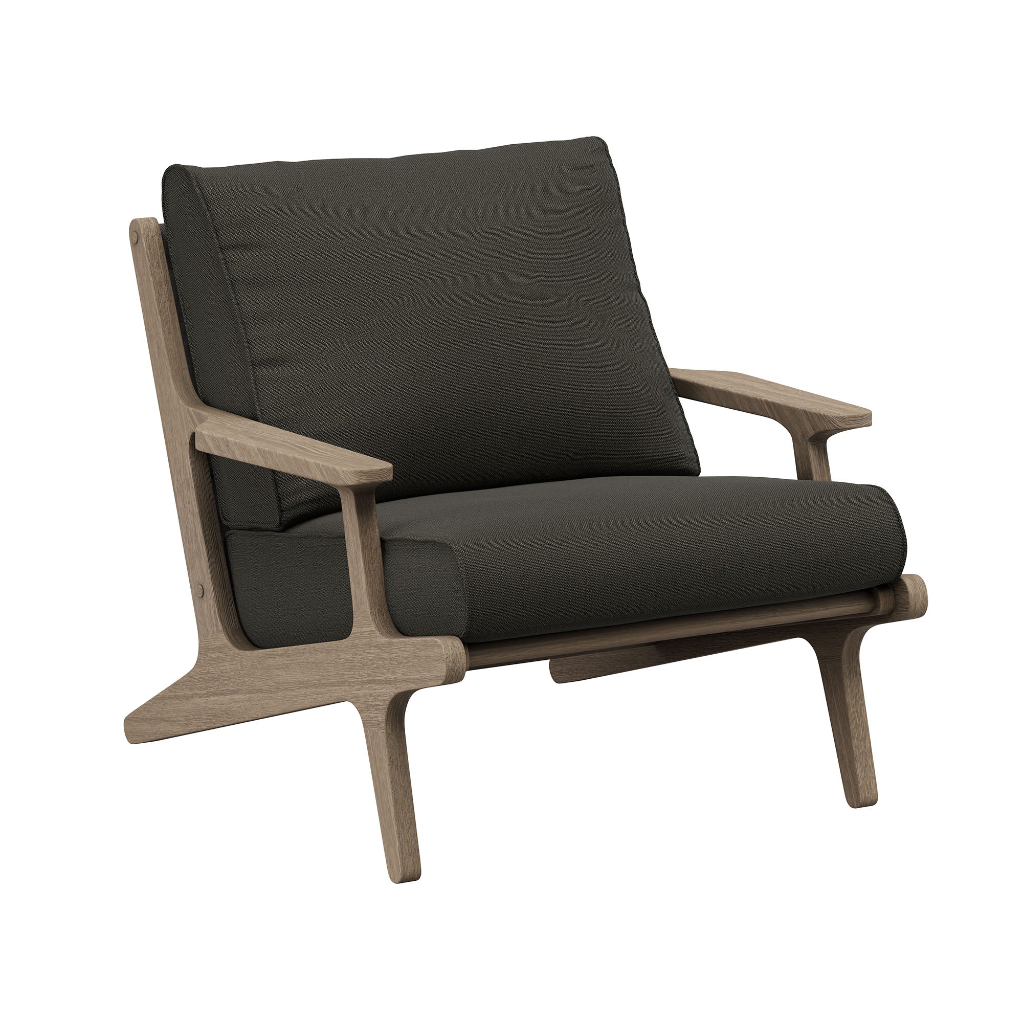 Saratoga 5-Piece Outdoor Patio Teak Wood Furniture Set - Weathered Gray Flint
