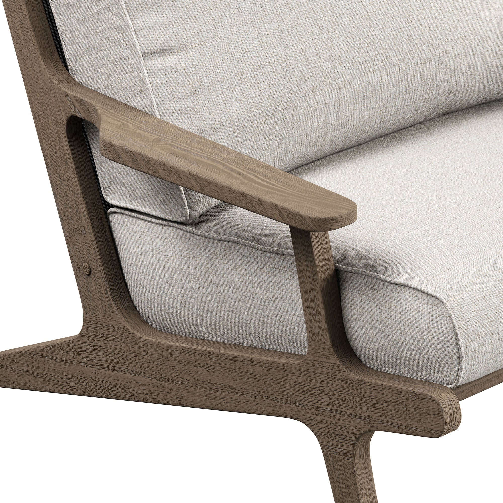 Saratoga 3-Piece Outdoor Patio Teak Wood Furniture Set with Lounge Chairs and Side Table - Weathered Gray Pebble