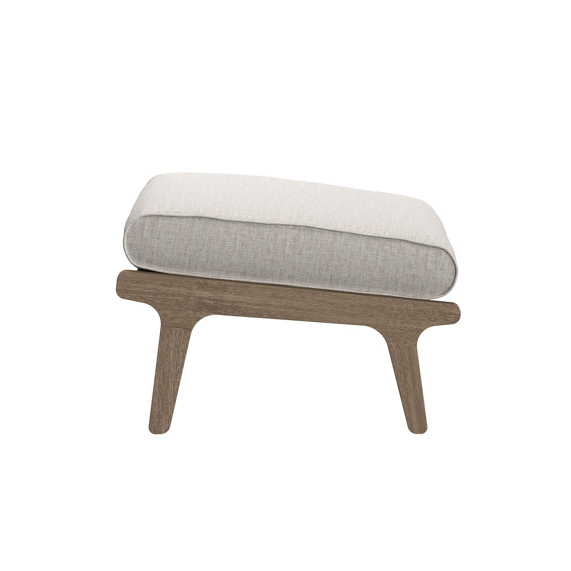 Saratoga Outdoor Patio Teak Wood Chair and Ottoman Set - Weathered Gray Pebble