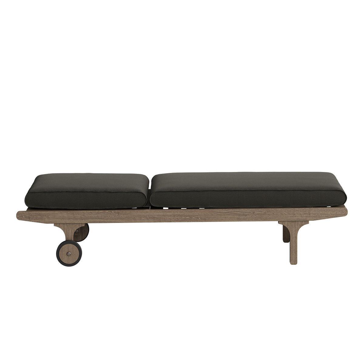 Saratoga Outdoor Patio Teak Chaise Lounge Chair - Weathered Gray Flint