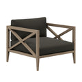 Northlake Outdoor Patio Teak Armchair - Weathered Gray Flint