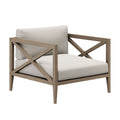 Northlake Outdoor Patio Teak Armchair - Weathered Gray Pebble