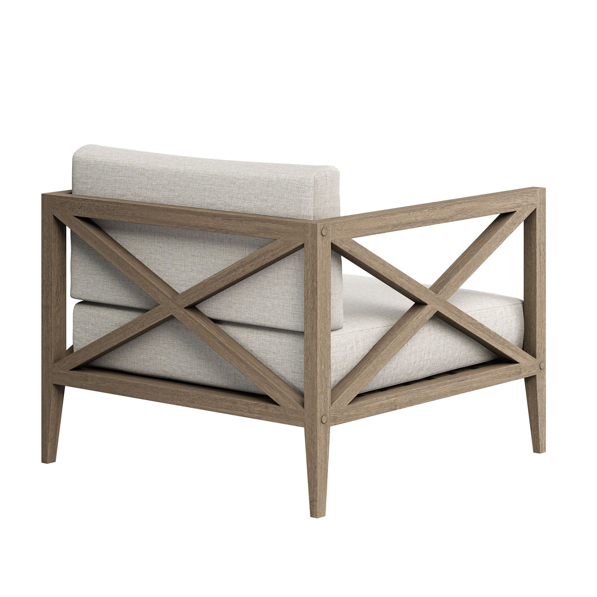 Northlake 5-Piece Outdoor Patio Teak Wood Furniture Set - Weathered Gray Pebble