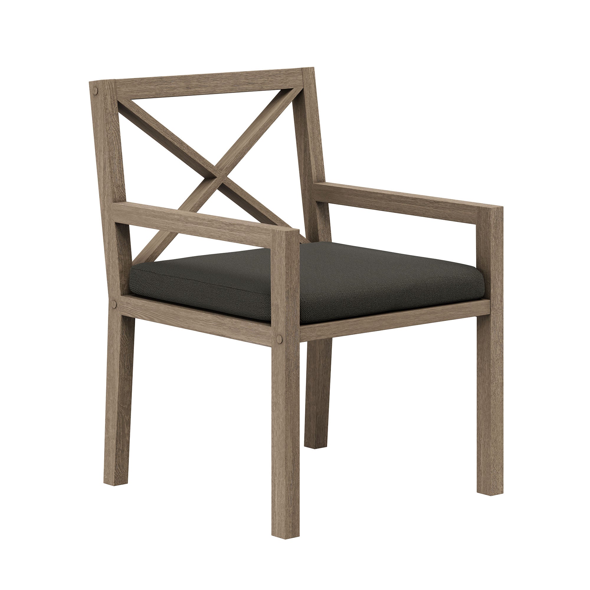 Northlake 7-Piece Outdoor Patio Teak Wood Dining Set - Weathered Gray Flint