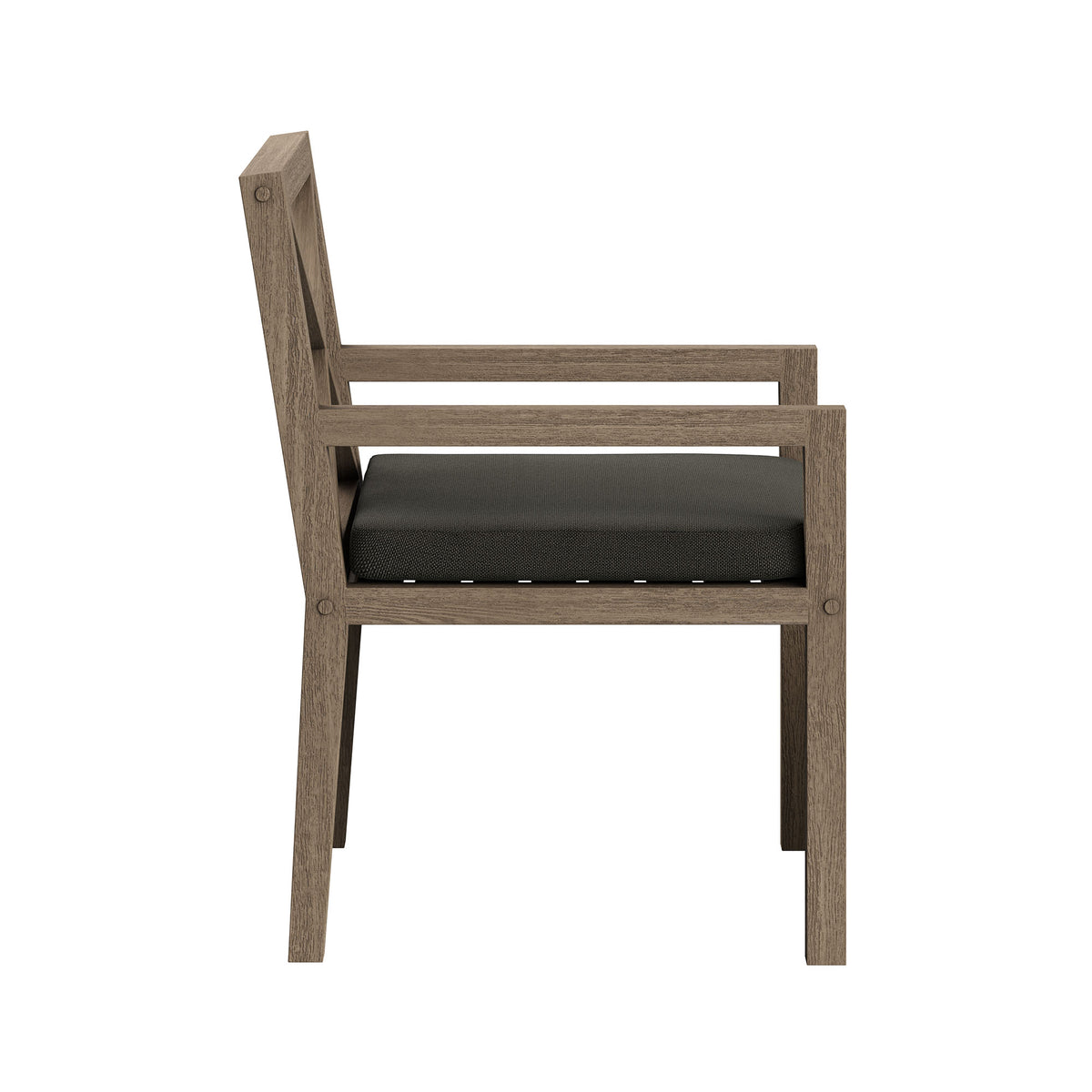 Northlake 7-Piece Outdoor Patio Teak Wood Dining Set - Weathered Gray Flint