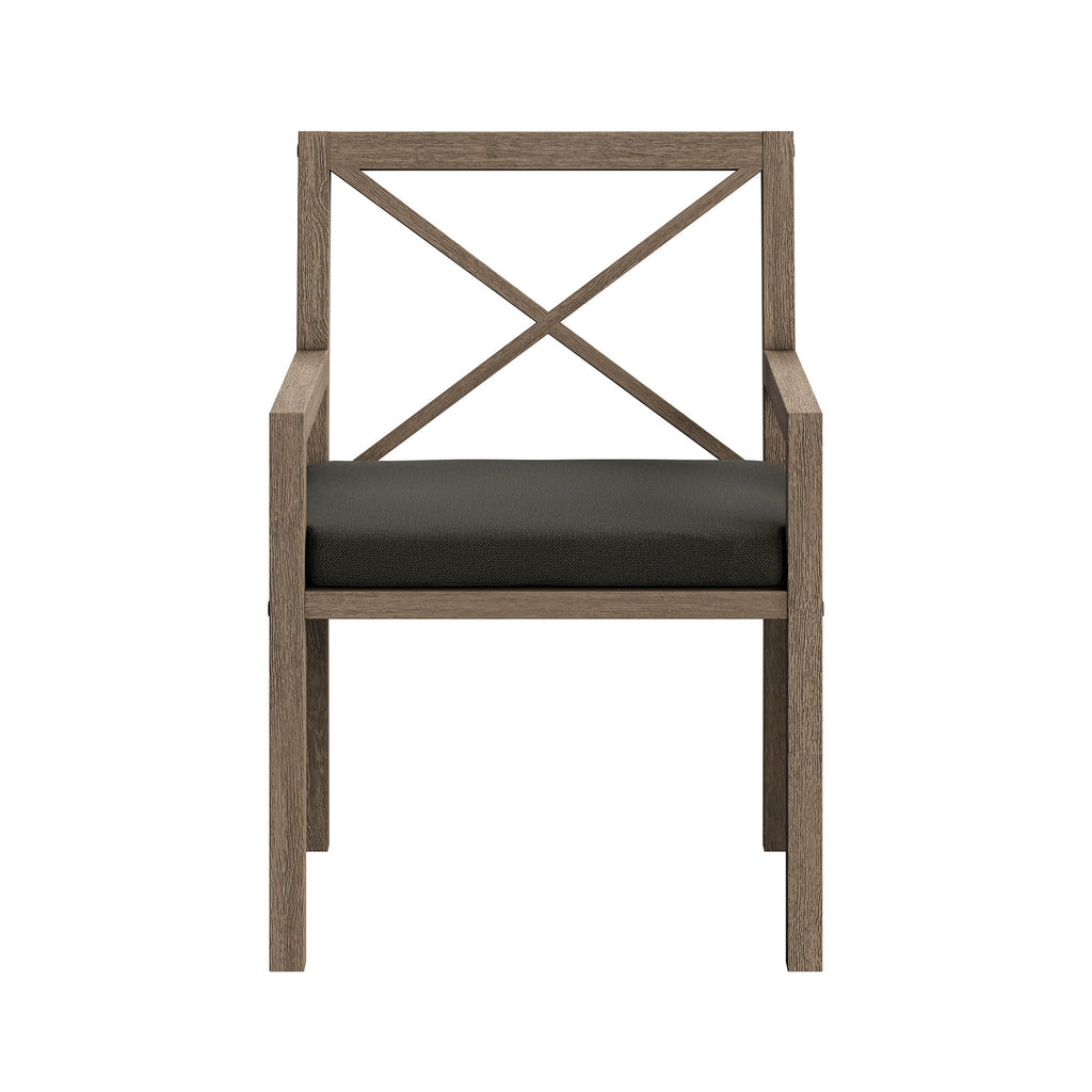 Northlake 7-Piece Outdoor Patio Teak Wood Dining Set - Weathered Gray Flint
