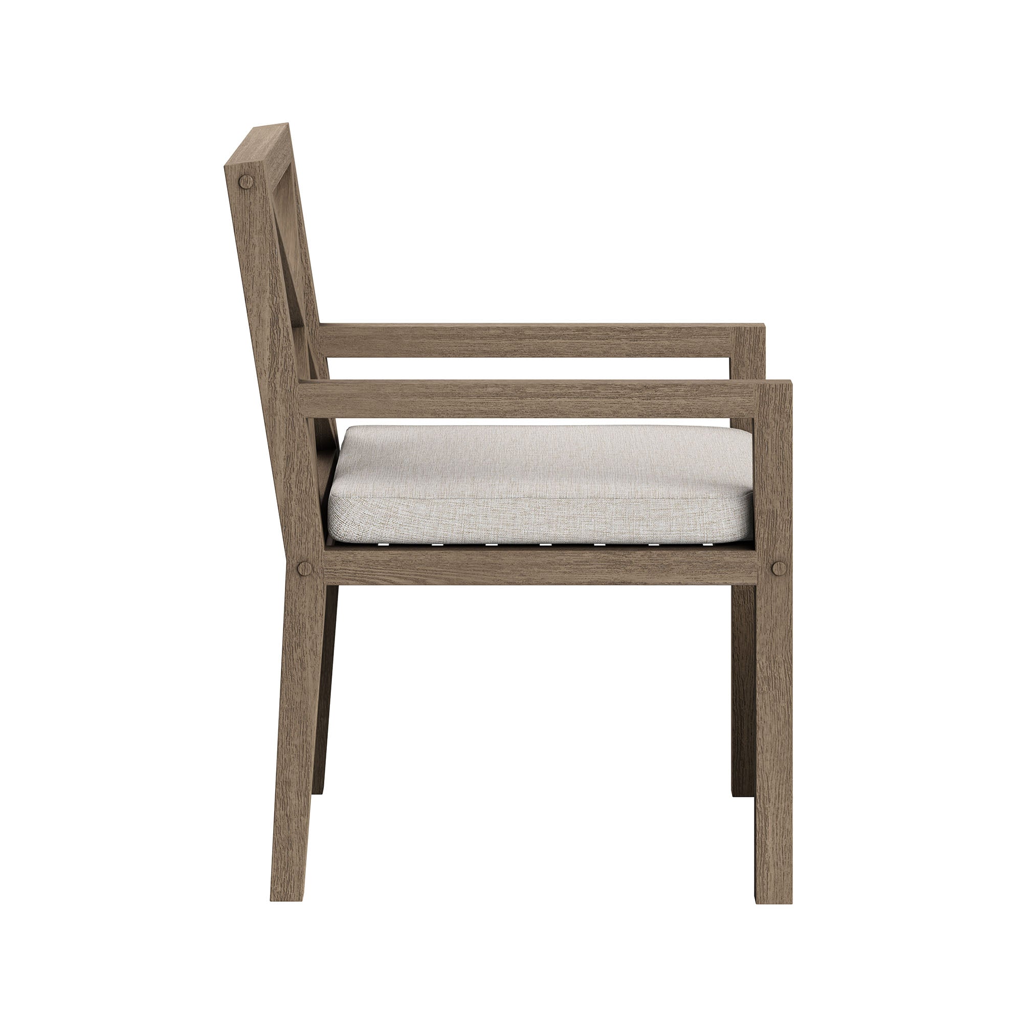 Northlake 7-Piece Outdoor Patio Teak Wood Dining Set - Weathered Gray Pebble