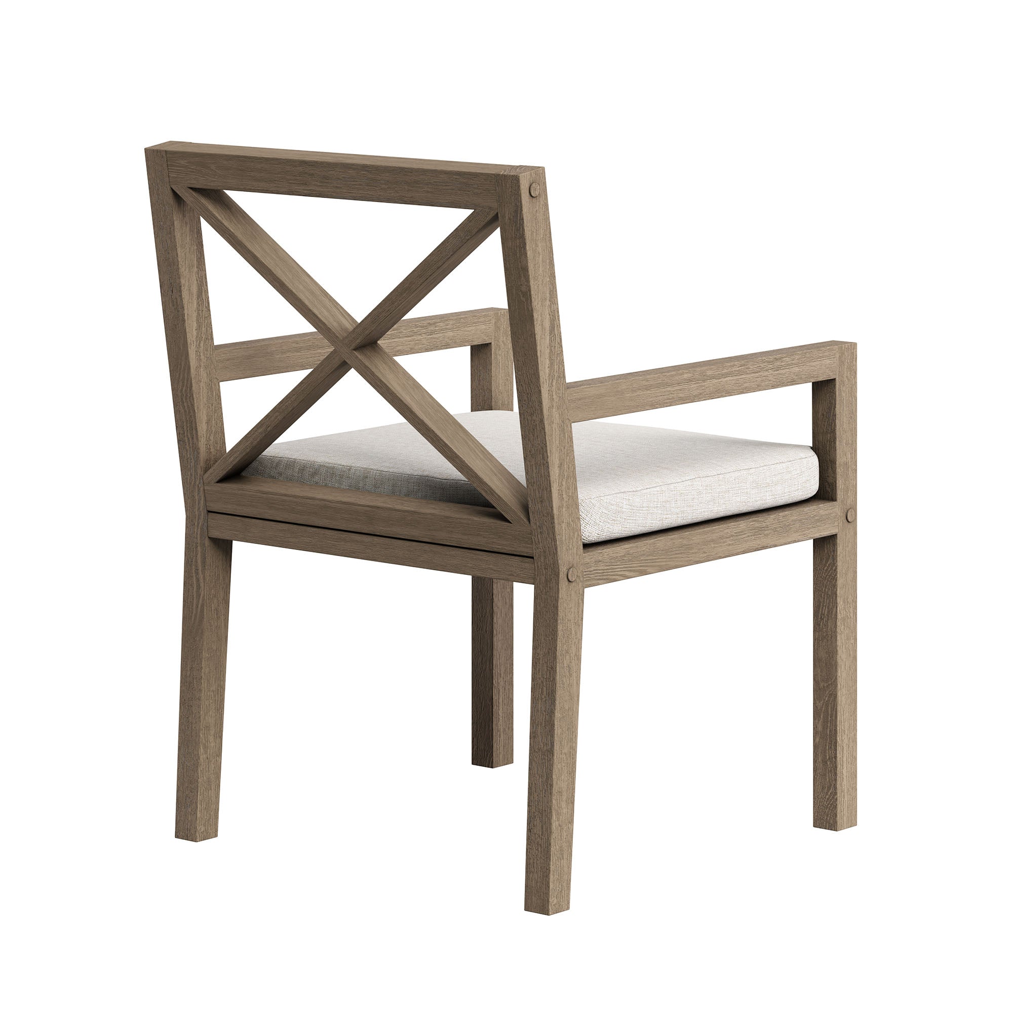 Northlake 7-Piece Outdoor Patio Teak Wood Dining Set - Weathered Gray Pebble