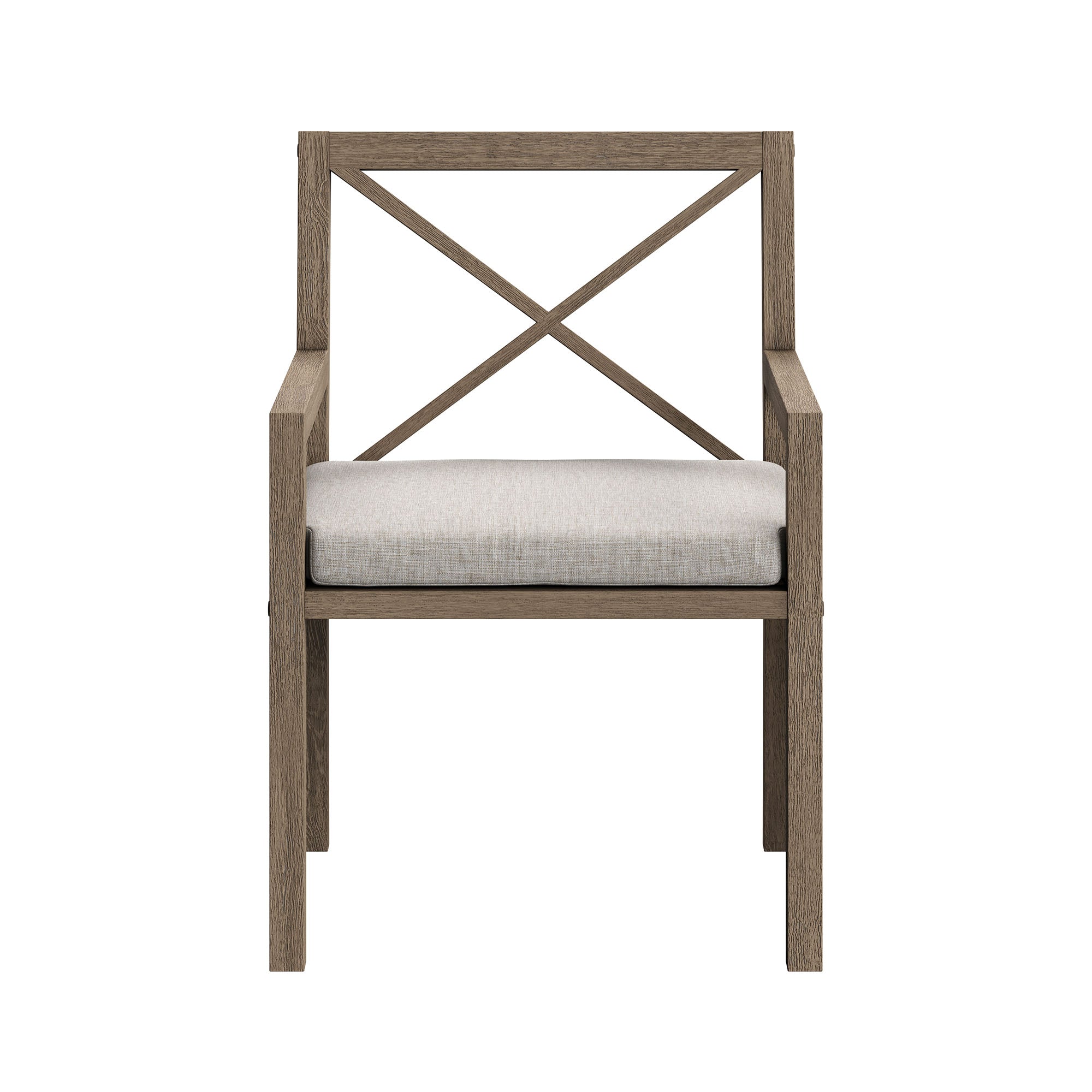 Northlake 9-Piece Outdoor Patio Teak Wood Dining Set - Weathered Gray Pebble