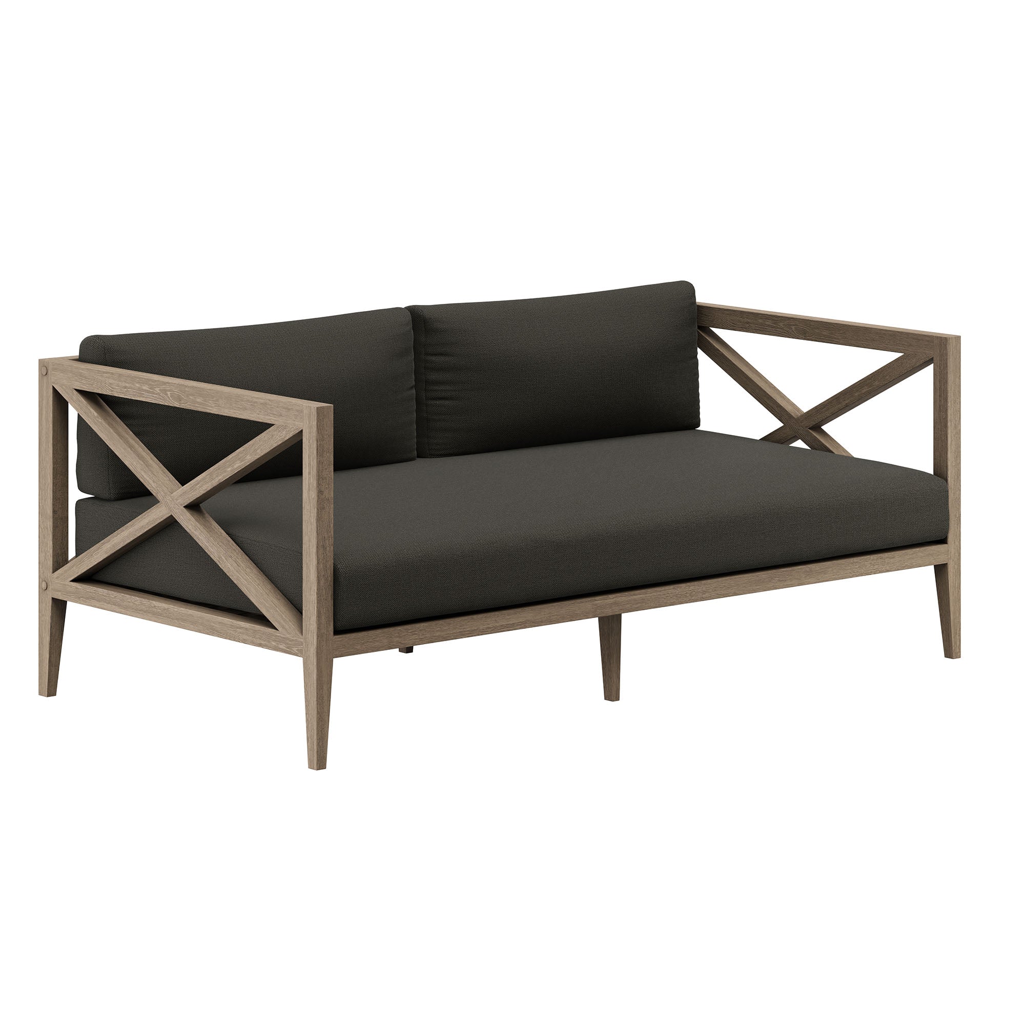 Northlake 5-Piece Outdoor Patio Teak Wood Furniture Set - Weathered Gray Flint