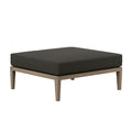 Northlake Outdoor Patio Teak Ottoman - Weathered Gray Flint